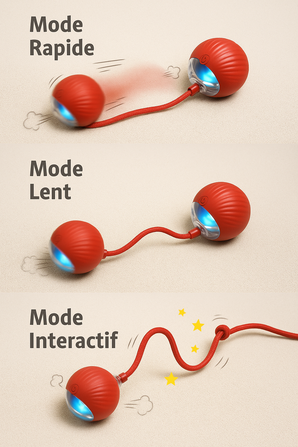 Balle interactive pour chat