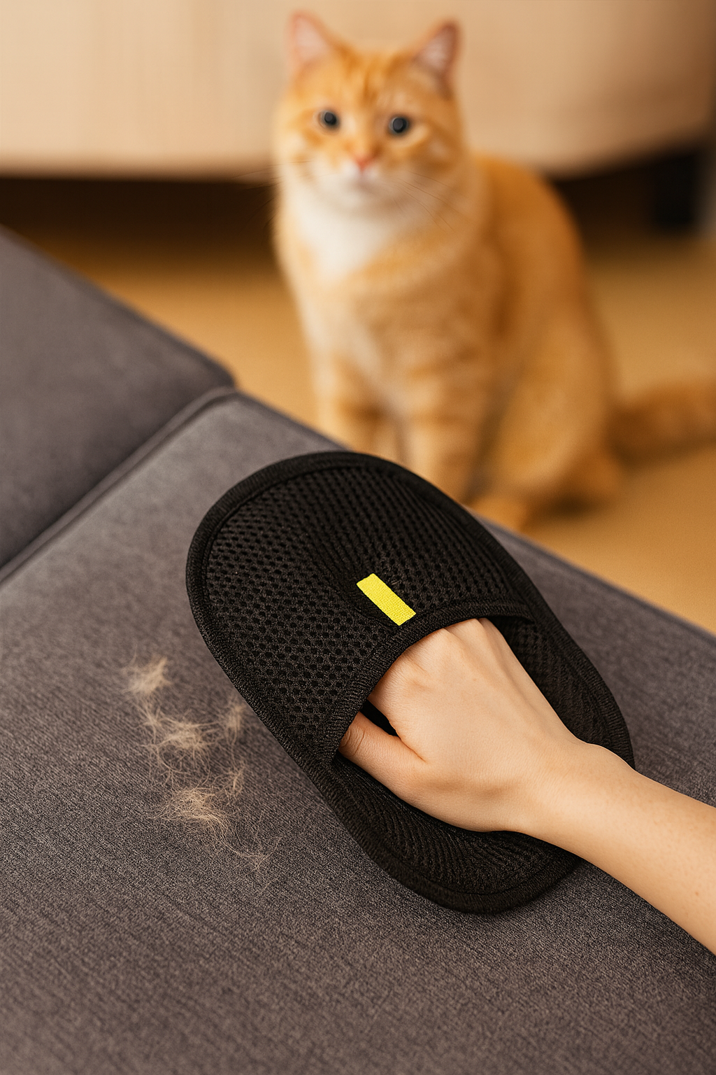 Gant anti-poil réutilisable